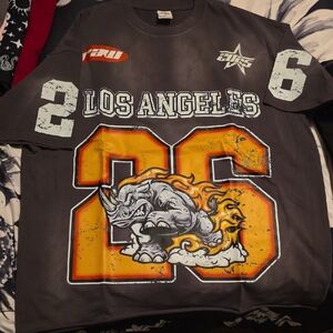 Thrive Los Angeles Rhino Tee - Black and Orange